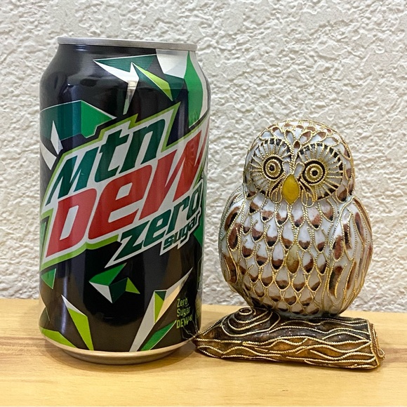 Vintage NYCO Nikki Yassaman Owl Faberge Enameled Art Figurine NOS - Picture 8 of 13